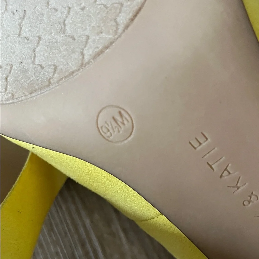 NWOB! Kelly & Katie Bright Yellow Suede Heels